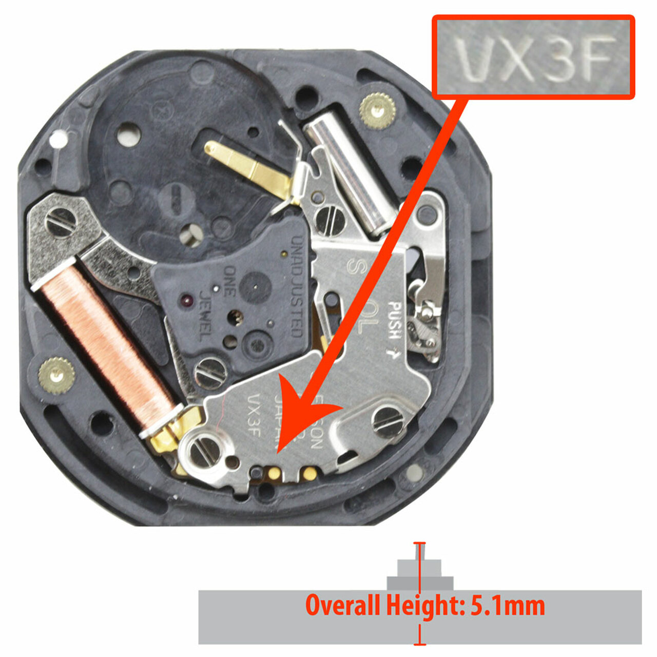 Imagem de Movimento Hattori VX3F